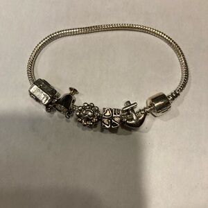 Elegant Silver Charm Bracelet